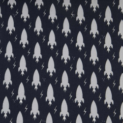 Printed Cotton FUZMINI Night / Gray